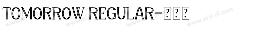 Tomorrow Regular字体转换